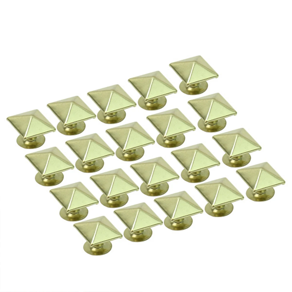 100x панк рок Пирамида заклепки Шпильки поясная сумка украшение обуви ремесло DIY 9*9