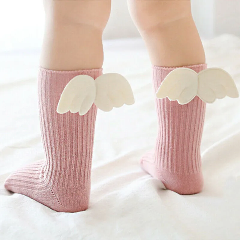 1 пара милые носки для новорожденных Модные Хлопковые гольфы с крыльями ангела