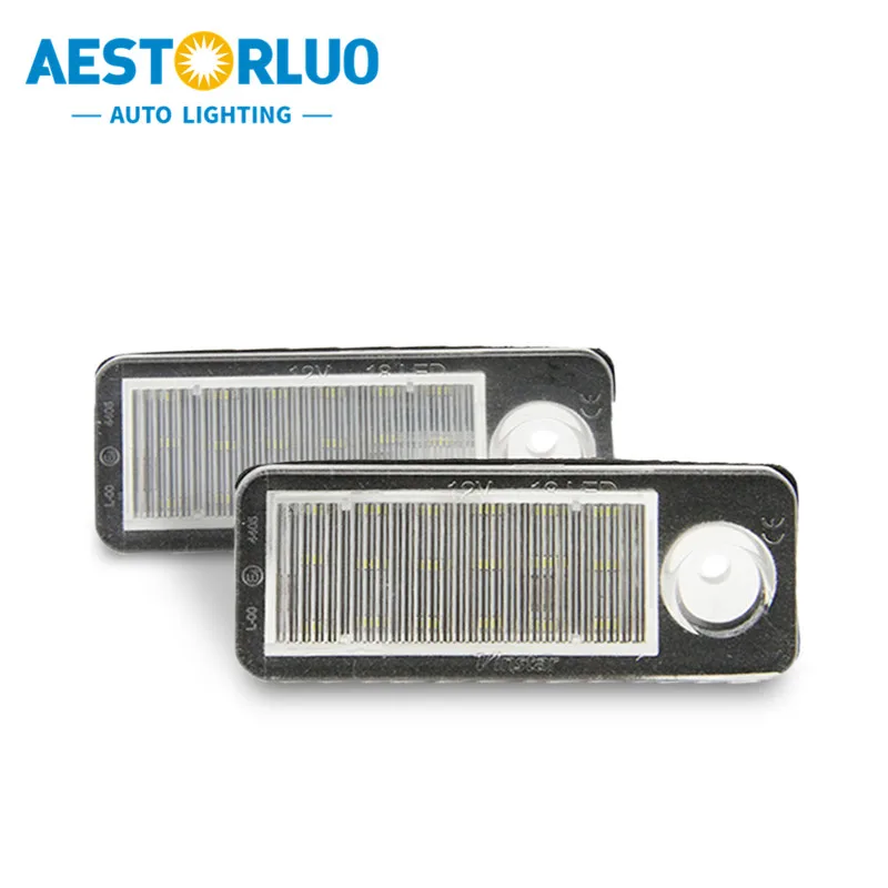 

2pcs Car Error Free Factory Supply LED License Plate Light Number Plate lamps Bulb For Audi A6 C5 4B Avant/WagonRS6Plus White12V