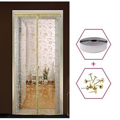 Beige Лето против комаров насекомых муха противомоскитная сетка магнитная сетка Автоматическая закрывающая дверь экран кухонная занавеска Прямая - Цвет: Beige
