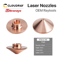 ultrarayc 10pcsset cutting head laser nozzle single double chrome plated layers d32 caliber 0 8 6 0mm for raytools laser head
