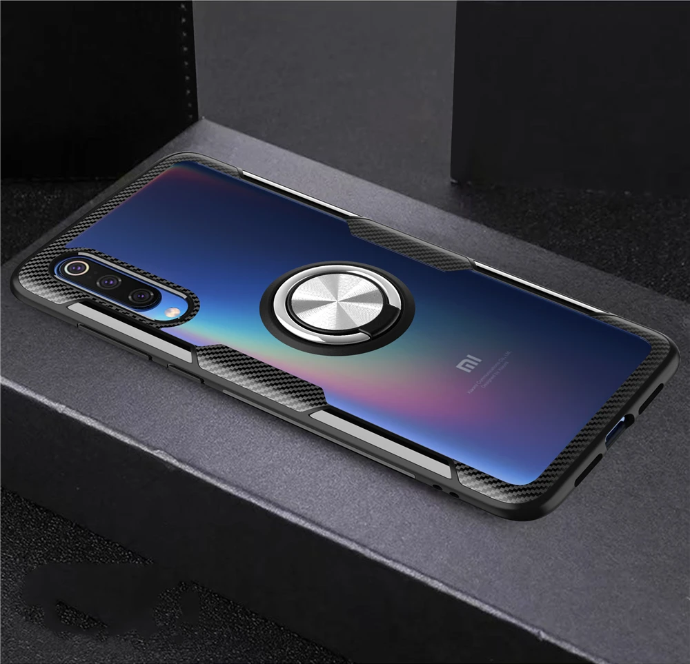 Чехол с кольцом для Xiaomi Redmi Note 8 7 8T K30 5 K20 Pro прозрачный противоударный чехол Mi 9 9T Lite