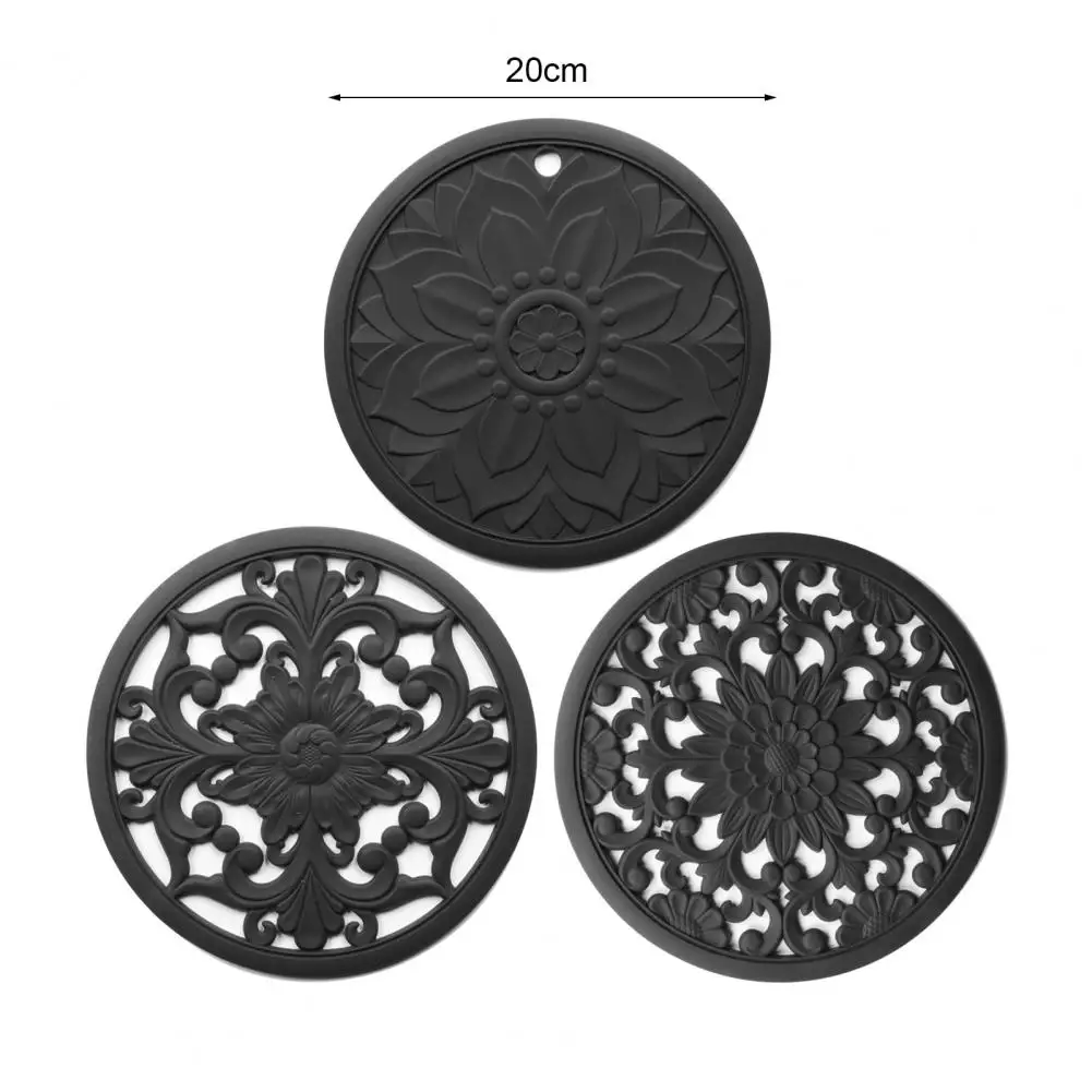 3 шт. термостойкие силиконовые коврики с цветами | Дом и сад