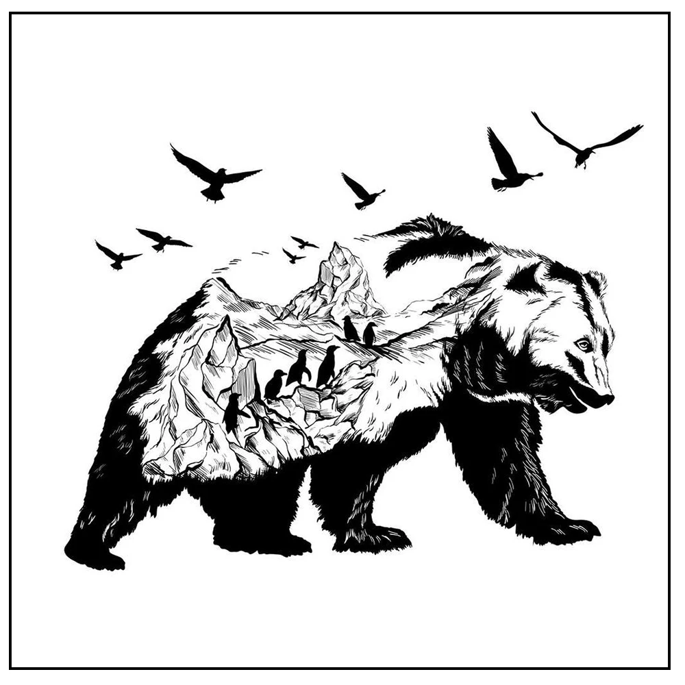 Коллекция красивых животных в лесу прозрачные штампы для скрапбукинга сделай