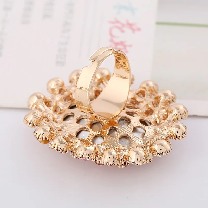 

2020 new large 10 color zircon zircon retro color ring finger female retro carved knuckle MIDI Ring Jewelry