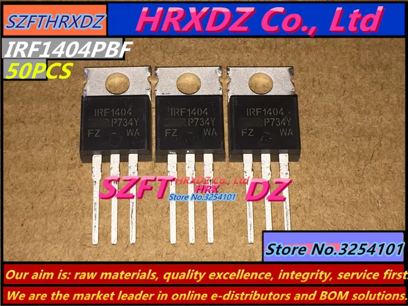 

SZFTHRXDZ 100% new original 50PCS IRF1404PBF IRF1404 TO-220 40V 162A