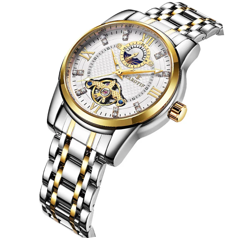 

Carotif Top Luxury Brand Men Watch Automatic Mechanical Watch Clock Male Luxury Fashion Business Tourbillon Mechanical Watch