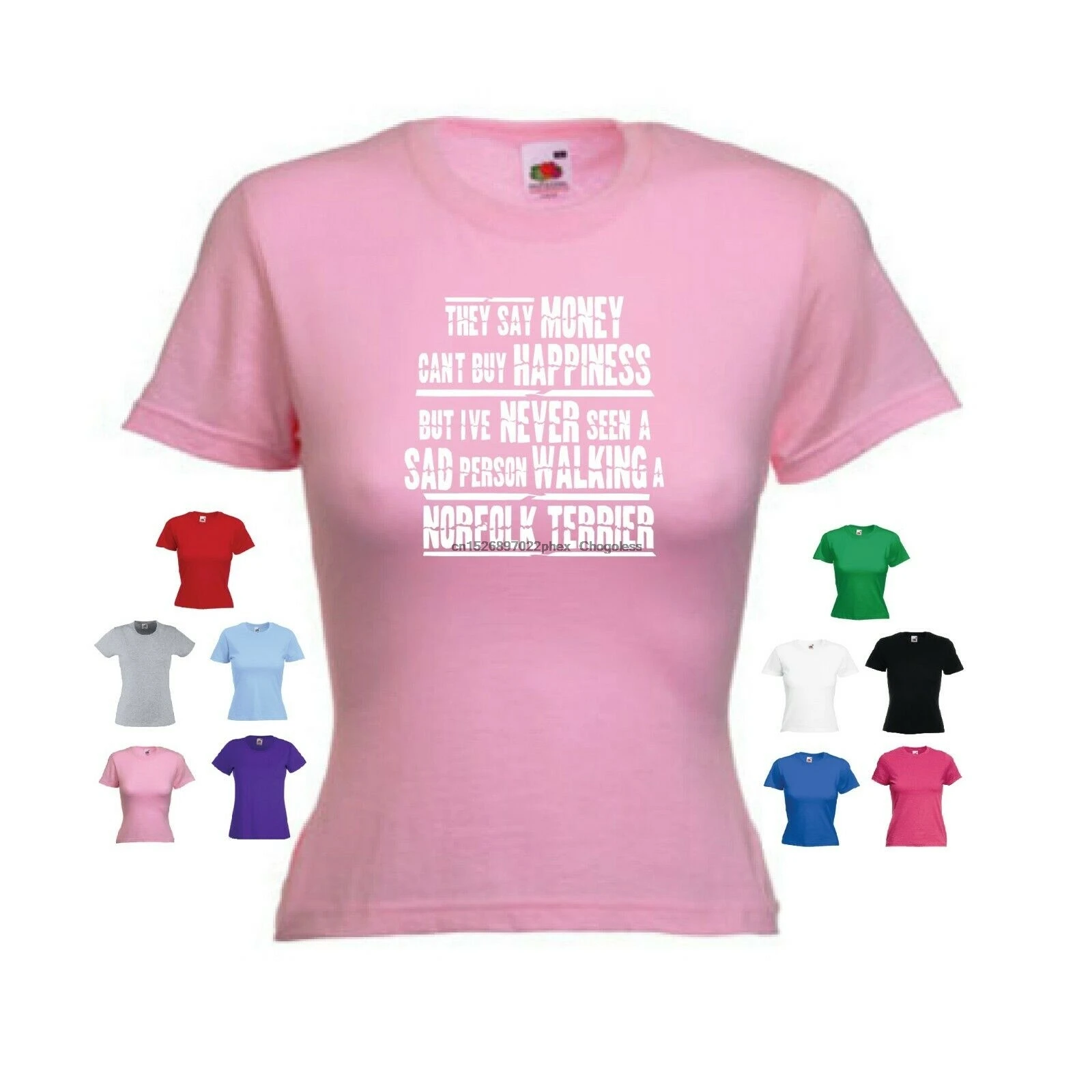 Терьер Норфолк-говорят что деньги не могут купить счастье женская футболка с
