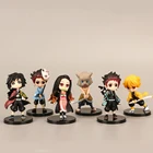 6 шт., фигурки из аниме рассекающий демонов