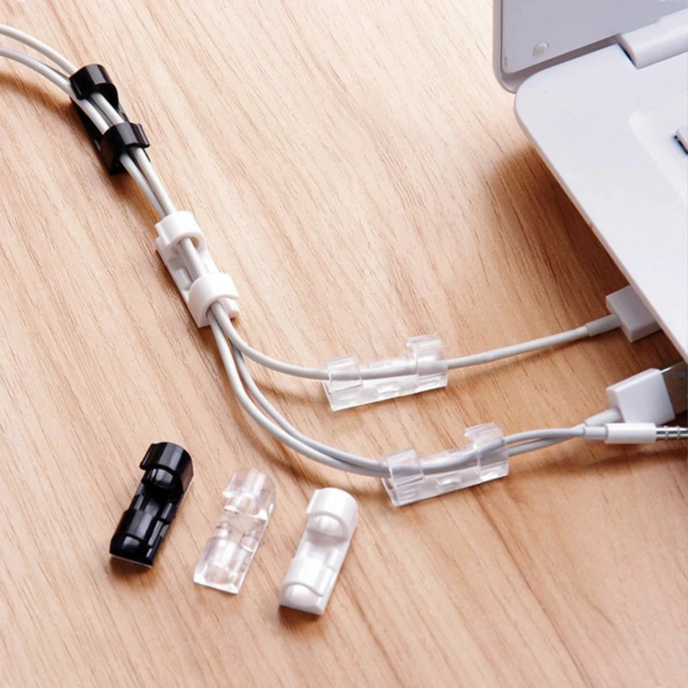 

1@#High Quality Multifunction On Board Data Cable Storage Cord Holder USB Charging Data Line Bobbin Winder Paste Fixed Finishing