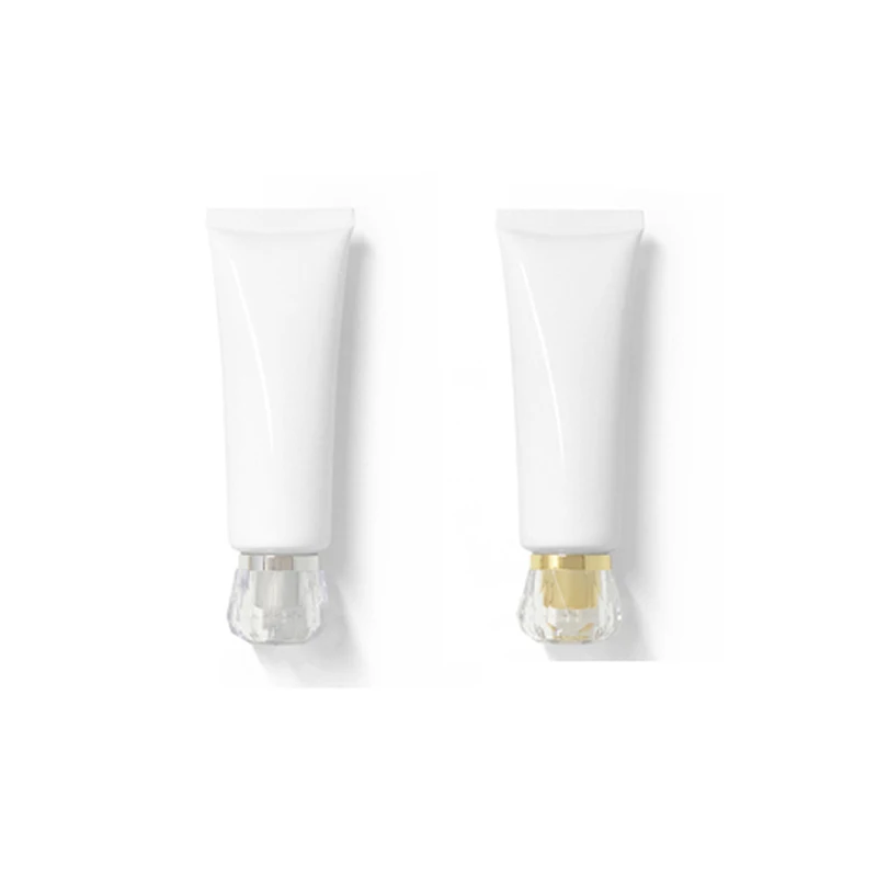 

20pcs 80g Empty Cosmetic Bottles white Soft Tube Mini Makeup Container with Cap Travel Refillable Bottles Wholesale