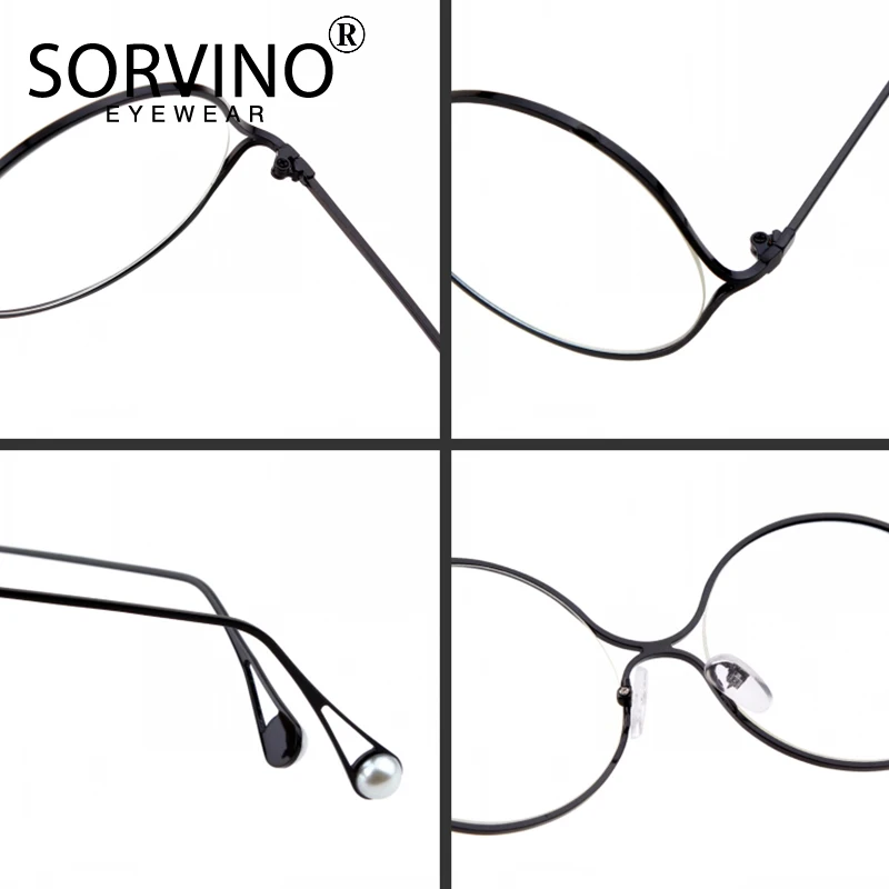 Солнцезащитные очки SORVINO SP57 женские дизайнерские большие тонкие круглые