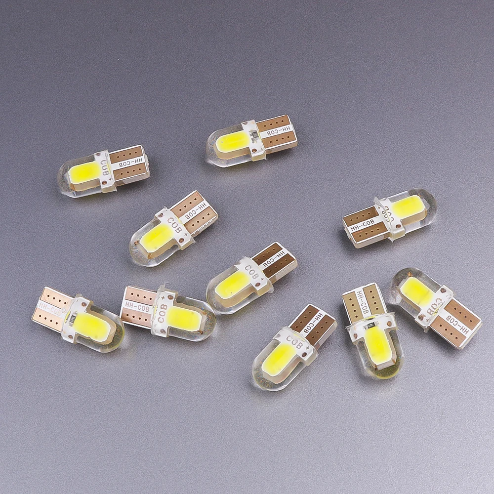 10 шт. 4 чипа COB LED W5W T10 194 168 4SMD для парковки|Сигнальная лампа| |