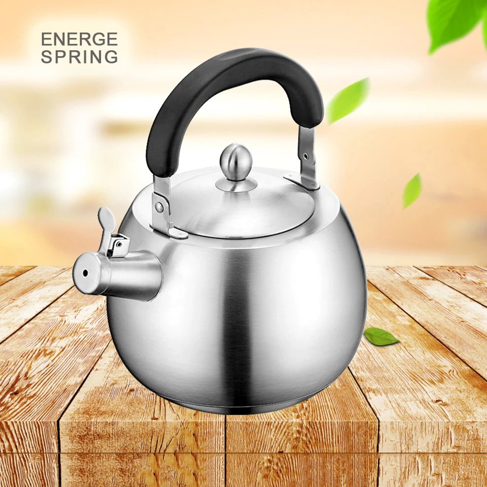 4L/5L 304 Stainless Steel Boiling Water Pot Thickened Whistling Kettle Large Capacity Gas Household Boiling Kettle Make Tea Pot