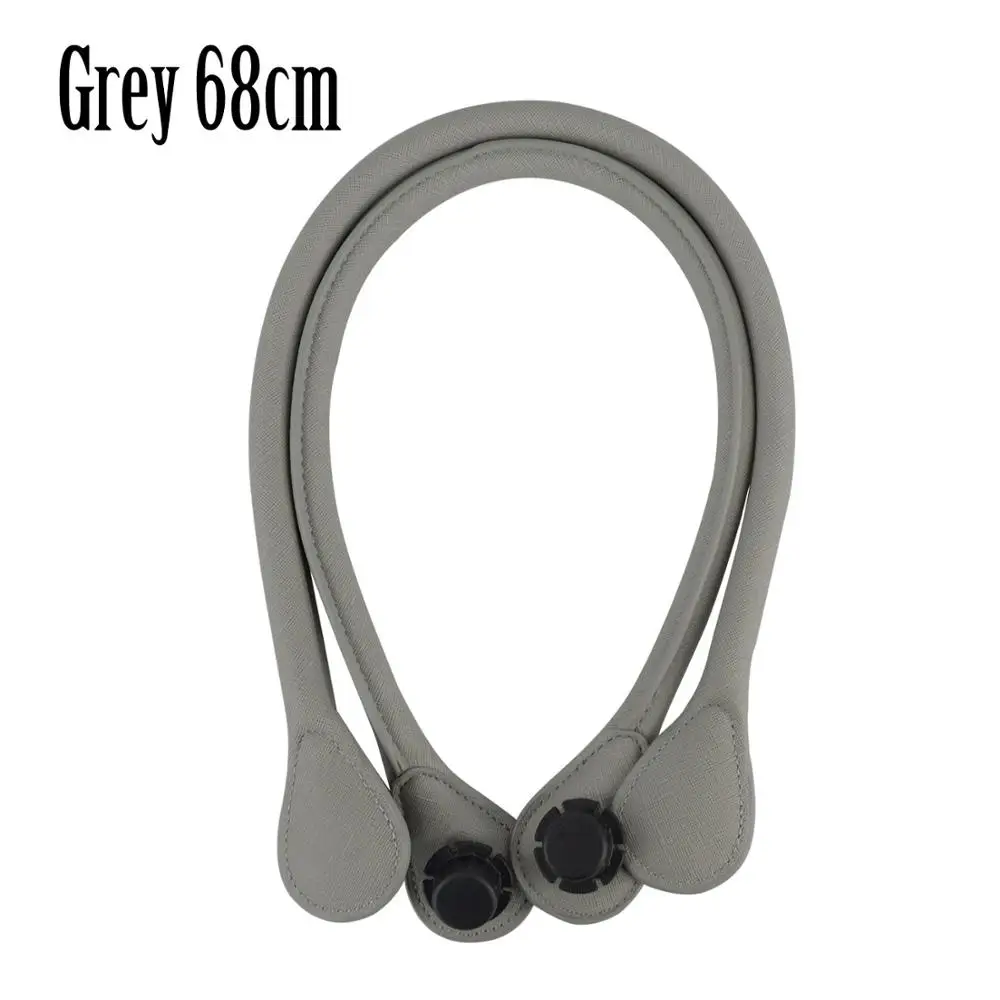 new grey 68cm TANQU короткий длинный круглый Pu искусственная кожа ручка для Obag классический мини O сумка женские сумки на плечо - Цвет: new grey 68cm
