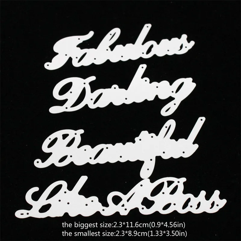 

ZFPARTY Words Metal Cutting Dies for DIY Scrapbooking/Card Making/Kids Fun Decoration Supplies