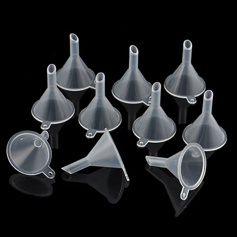 

Hot Sale 10pcs Small Plastic For Perfume Diffuser Bottle Mini Liquid Oil Funnels Laboratory Supplies Tools Experimental Supplies