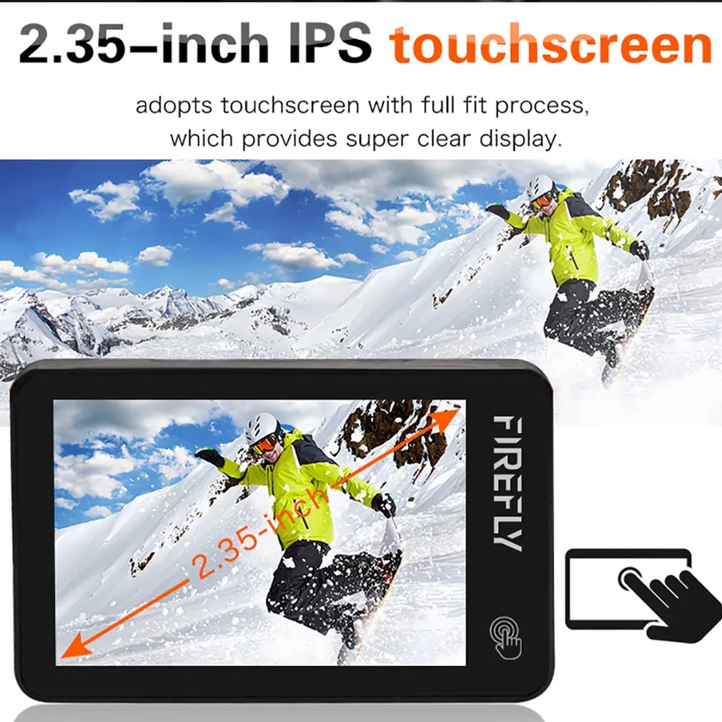 للبيع اليراع X واي فاي FPV 4K عمل كاميرا 170 درجة زاوية واسعة كاميرا رياضية IP66 مقاوم للماء المضادة للاهتزاز لمس الكاميرا