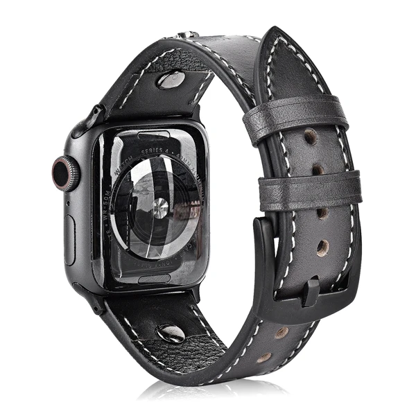 Роскошный ремешок из натуральной кожи петлевой для Apple Watch серии 1 2 3 4 модный ремешок для iWatch 42 мм 38 мм 40 мм 44 мм серия 5