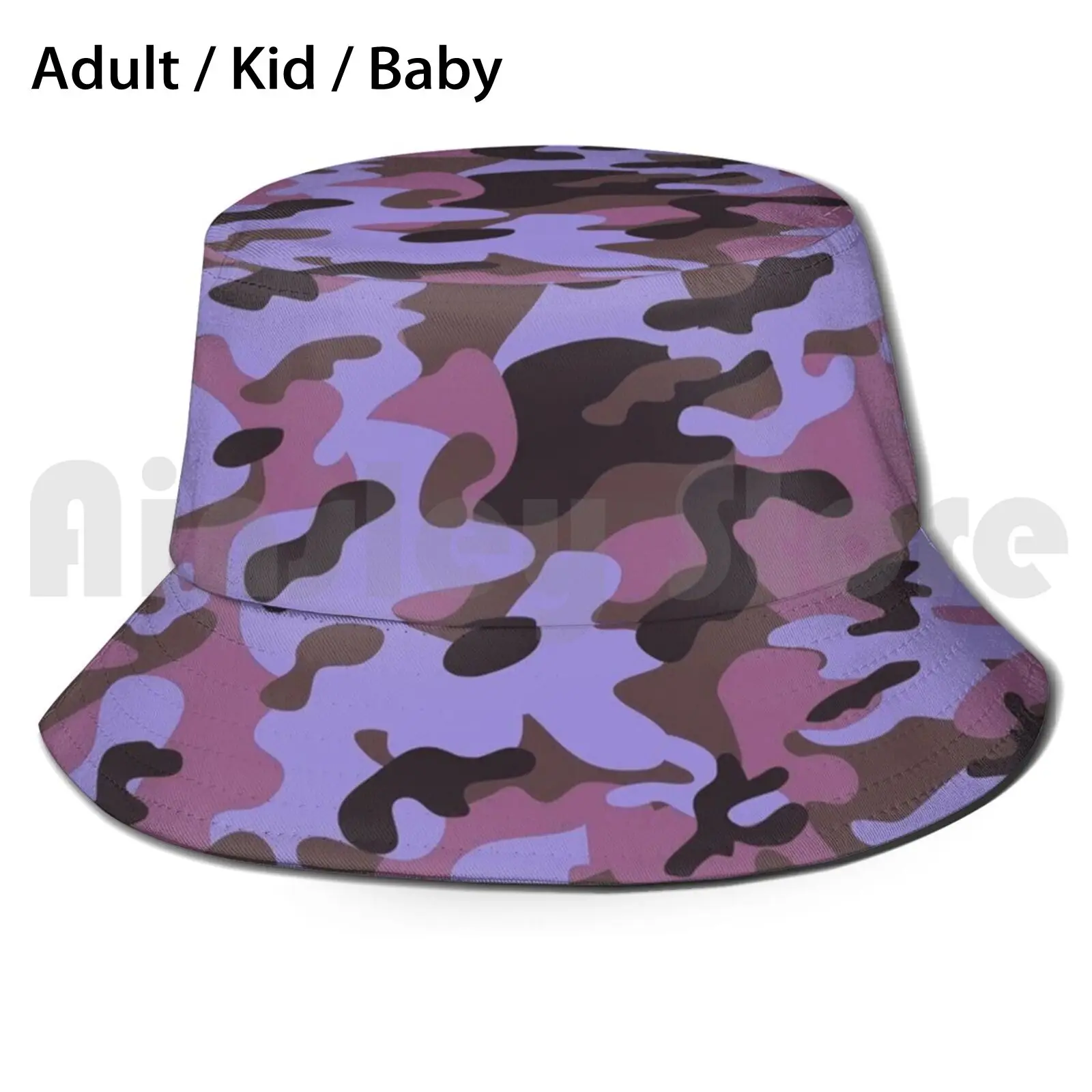 

Purple Military Texture Sun Hat Foldable UV Protection
