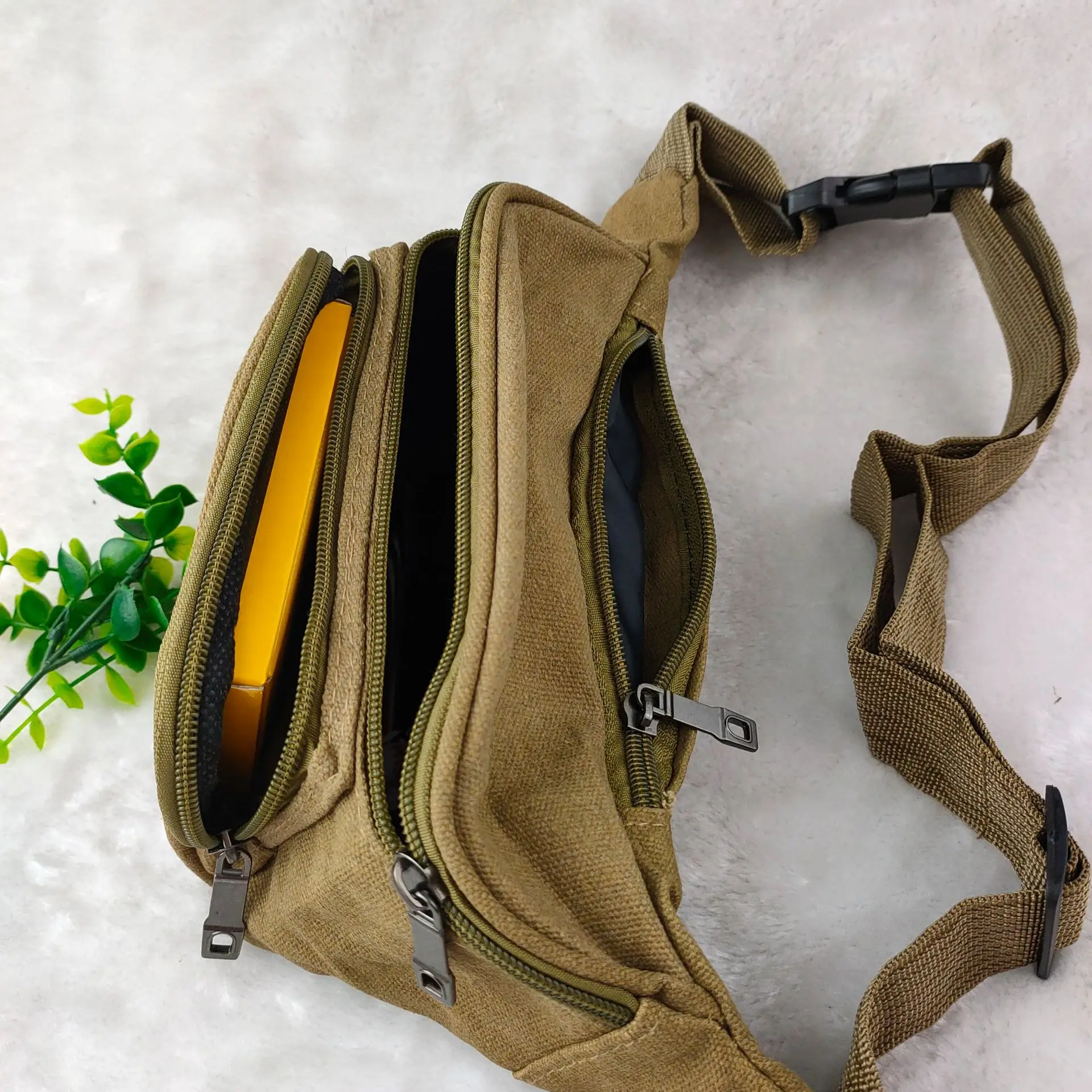 

Мужская поясная сумка в стиле ретро, многофункциональная нагрудная сумочка-мессенджер на плечо, Брезентовая фотосумка