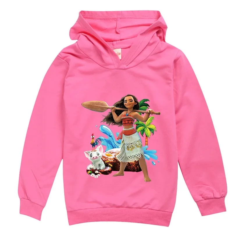 Лидер продаж толстовки с рисунком Моаны для девочек хлопковая Детская толстовка