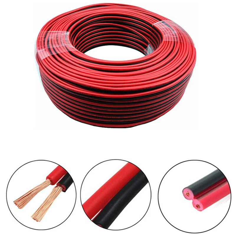 5M 100M RGB Соединительный кабель для светодиодной 22/20/18AWG 2/3/4/5/6Pin электрический