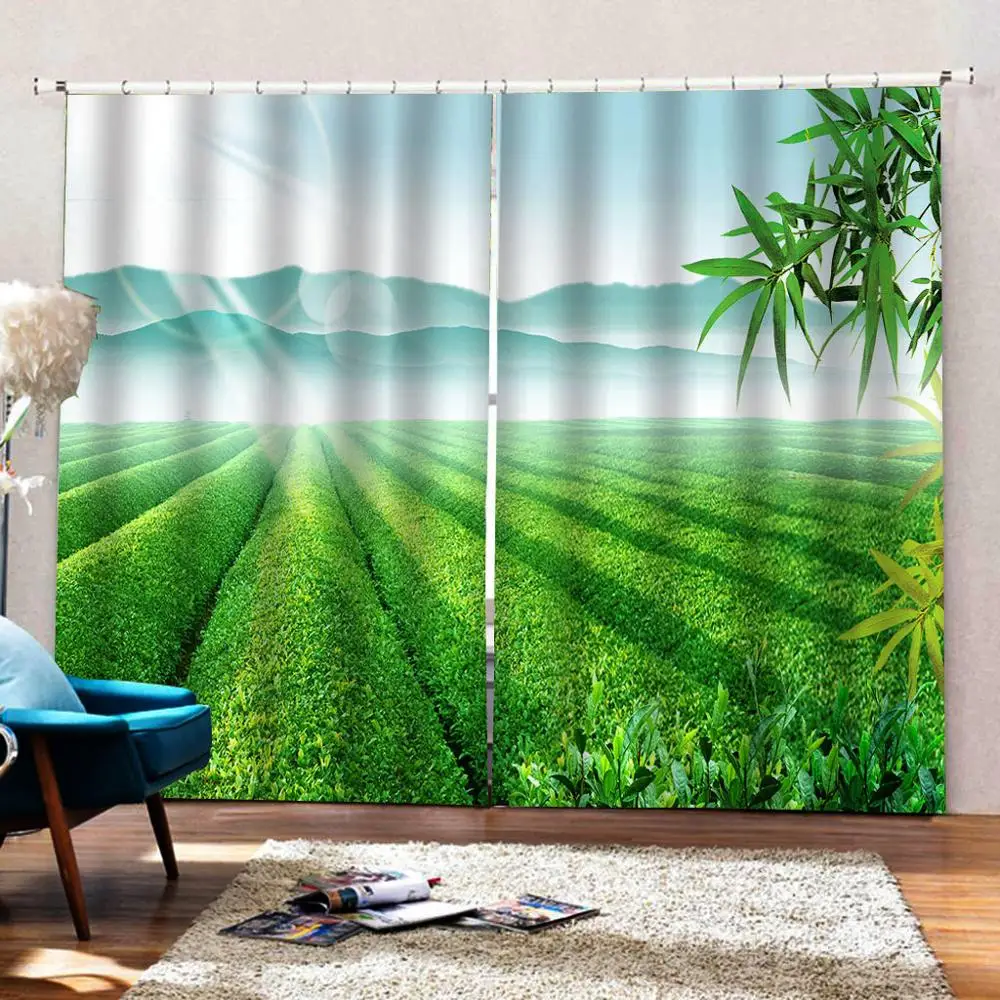 Зеленая трава пейзаж 3D Затемненные окна шторы s для гостиной отель Офиса Шторы