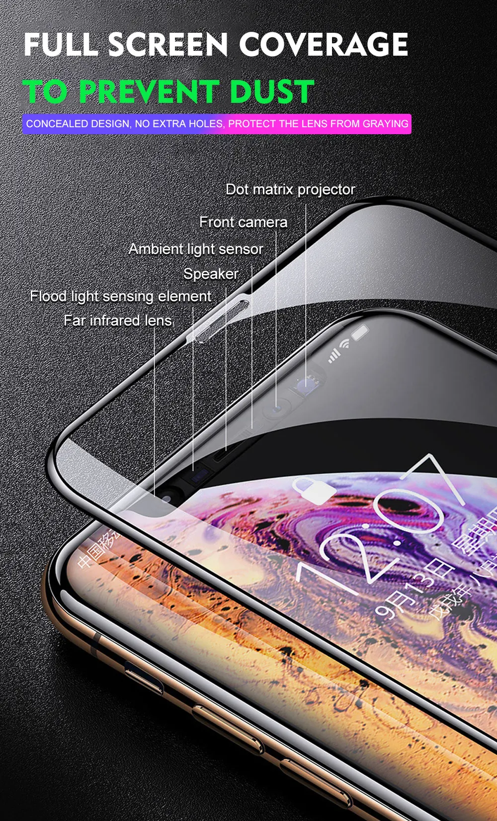 Ascromy 20D полное изогнутое закаленное стекло для iPhone 7 8 6 6S Plus закаленное защитное стекло для iPhone XS Max X XR стеклянная пленка