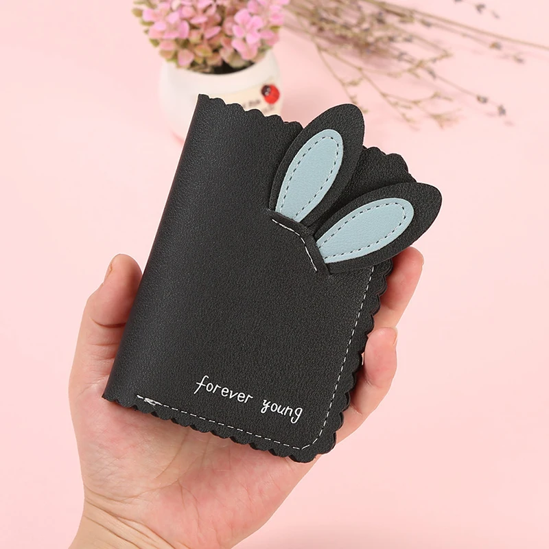 Black 2 Милый Для женщин s котики мини кошелек женский мультфильм портмоне кошелек для монет бумажники женские кошельки женские Samll Для женщин держатель для карт кожаные кошельки - Цвет: Black 2