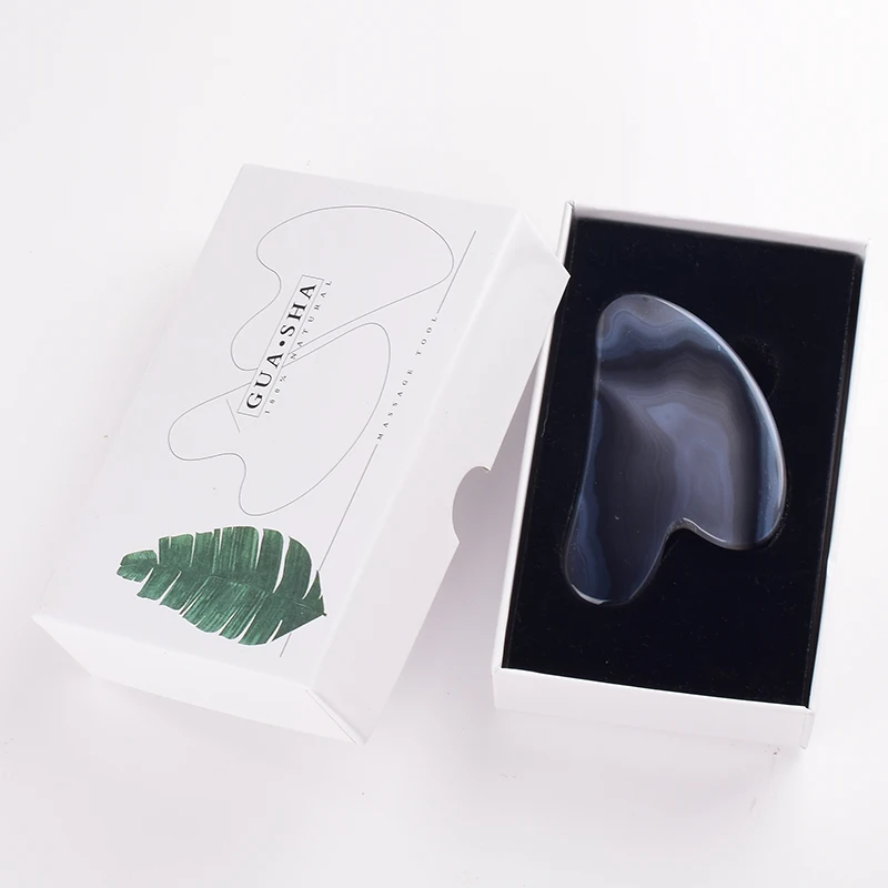 

Gua Sha Onyx Massage Tool Natural Agate Face Care Massager Acupuncture Scraping Healing Body Neck Massage Health Skin Detox