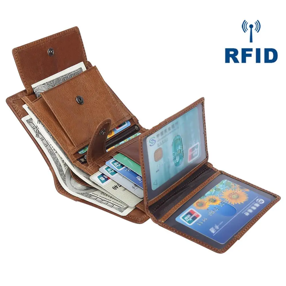 Мужской кошелек из натуральной кожи с отделением для карт|Мужские кошельки| |