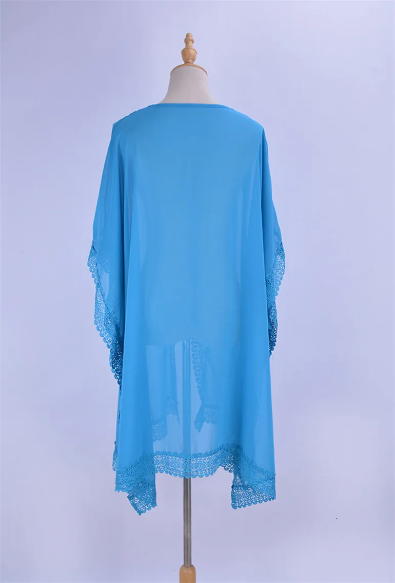 Кружевное прозрачное шифоновое бикини накидка для женщин летнее праздничное