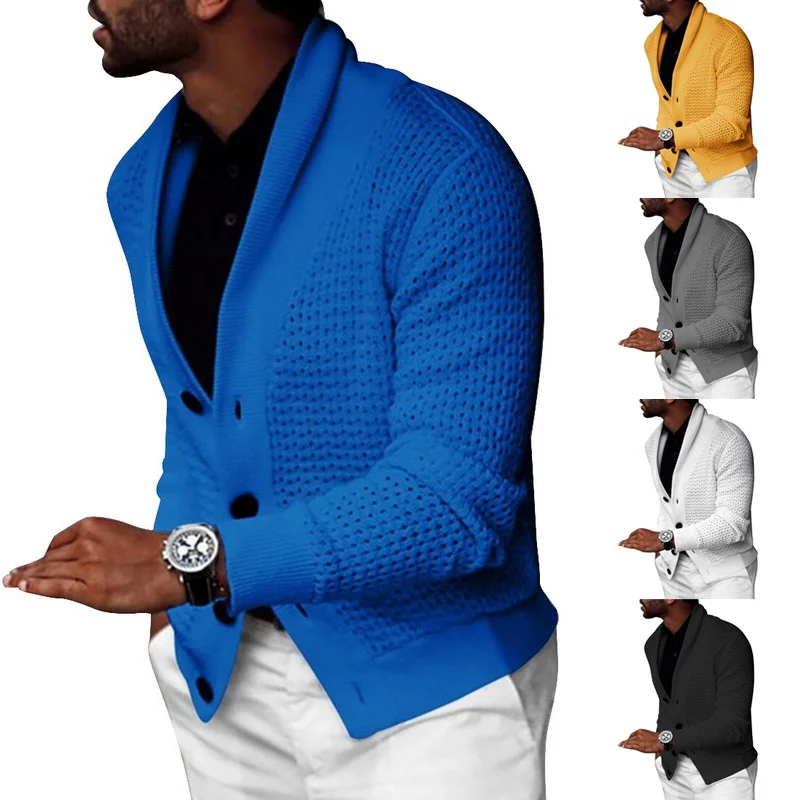 

Мужская однотонная Повседневная Тонкая Шаль, тонкий мягкий вязаный кардиган, куртки