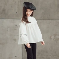 girls cotton shirt 2021 new teen comfortable loose long sleeved shirt spring childrens pullover top