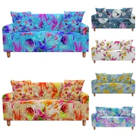 gorgeous flowers elastic sofa cover stretch sofa slipcover for living room furniture protector 1234 seater couch cover