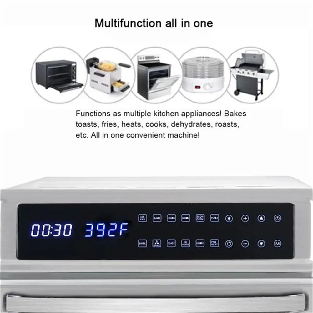 

Stainless Steel Zokop Kafo-1700a-d1 120v 20 L Air Fryer Oven 1700w Silver