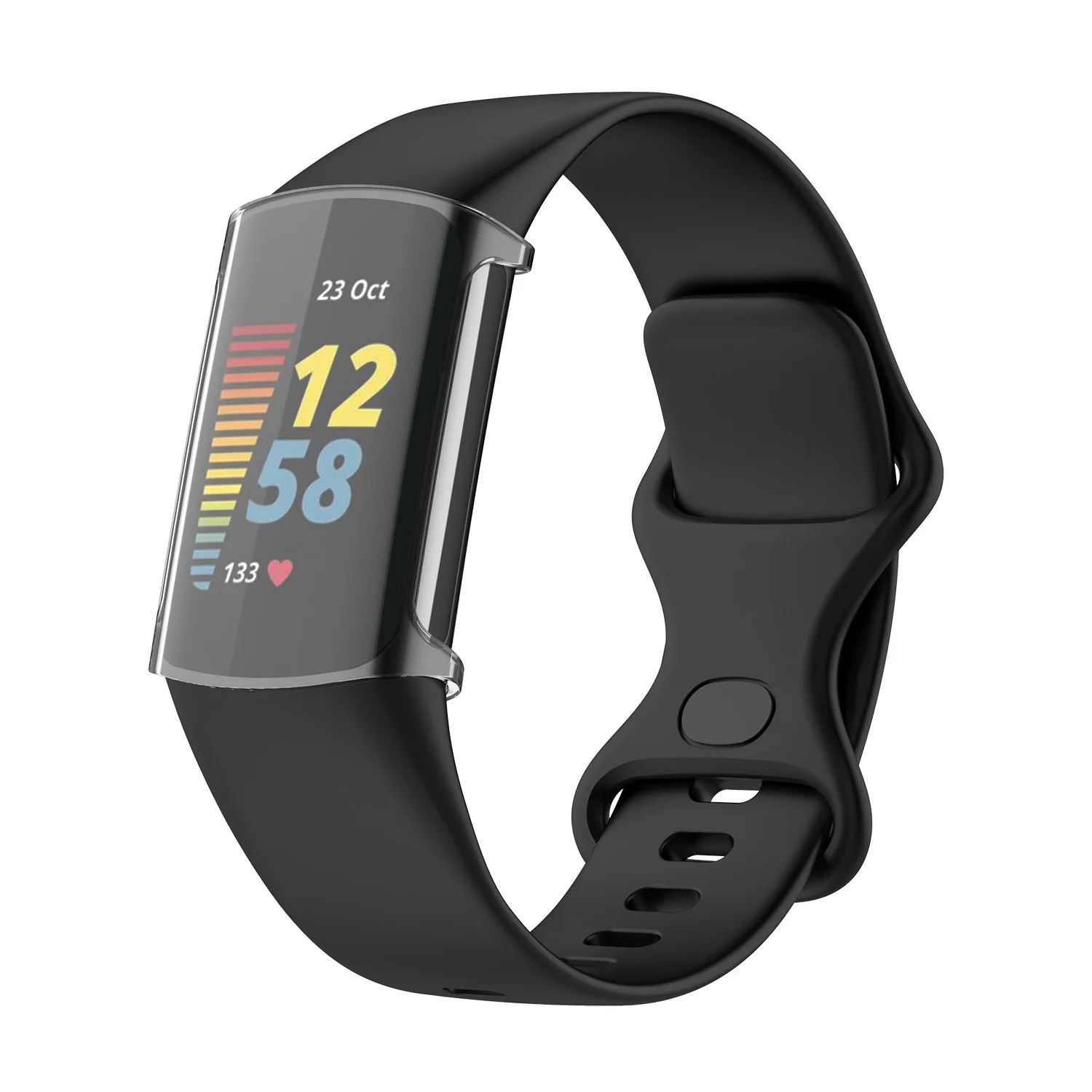 Защитный чехол из ТПУ с покрытием для Fitbit Charge 5 защитный на весь экран | Наручные