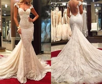 mermaid lace wedding dresses 2020 sexy appliques illusion neck long wedding gowns bride dress vestidos de noiva custom made