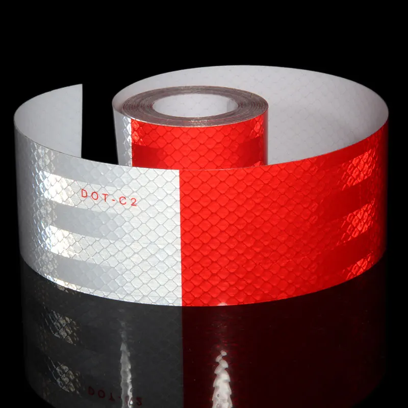 5cmX3.6m DOT-C2 Red-White Reflective Conspicuity Diamond Grade Tape Automotive Motorcycle Trailer Tractor Truck Reflectors Film |