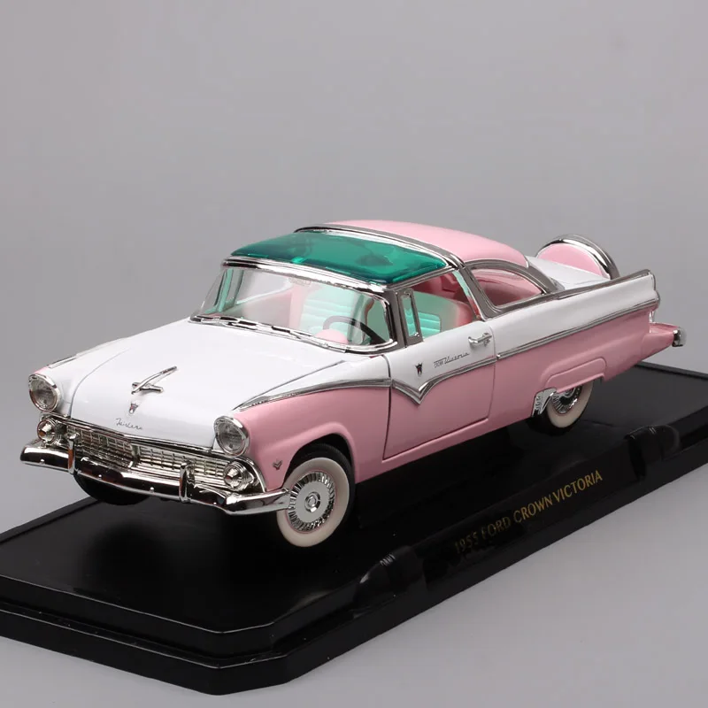 Детский 1:18, большой автомобиль, 1955, Форд Фэрлейн, корона, Вик, Виктория, седан, литые модели автомобилей, транспортные средства, игрушки, автомобильный Миниатюрный