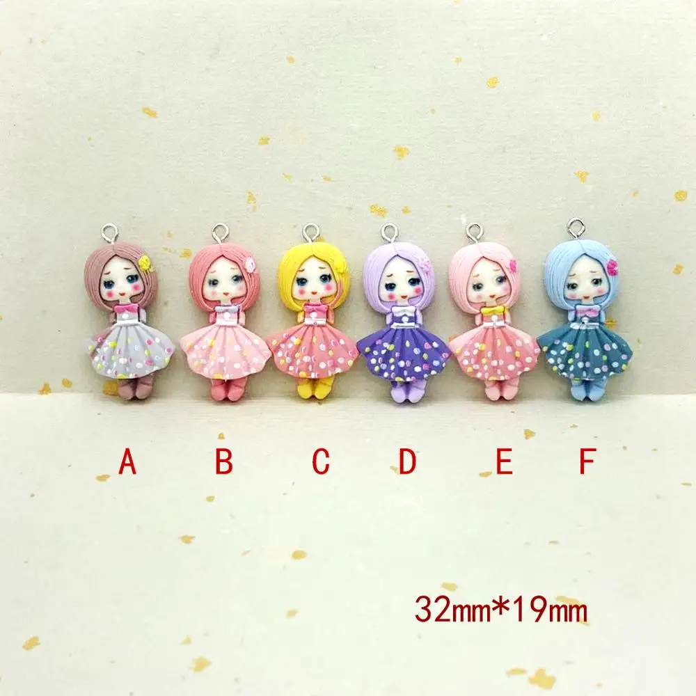 12 шт. 32*19 мм Kawaii смолы с персонажами из мультфильмов короткими волосами украшения