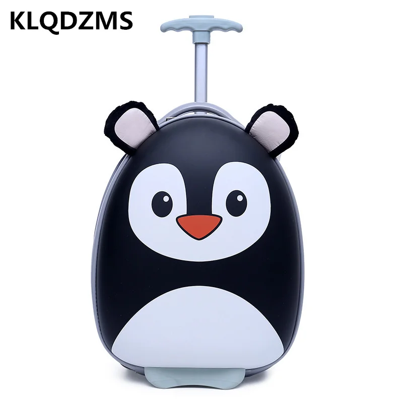 KLQDZMS Student Rolling Suitcase Children's Backpack 16 Inch Fashion Trolley Luggage Bag Toddler School Bag