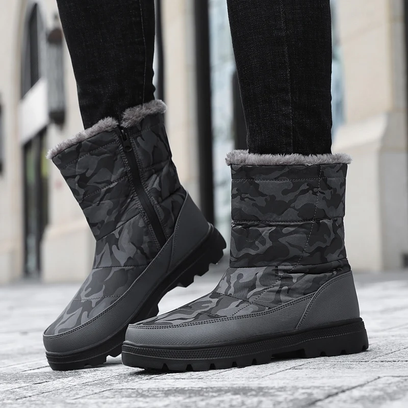 

Brand Men Winter Snow Boots Waterproof Sneakers Super Warm Men's Boots Outdoor Lightweight Male Ankle Boots Winter Cotton Shoes