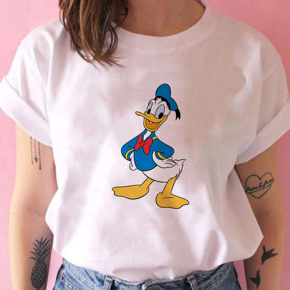 

Donald Duck Akimbo Print Women T-shirt Simplicity Cartoon Clothes Hipster Exquisite Disney Brand 2021 Leisucre Camiseta Tumblr