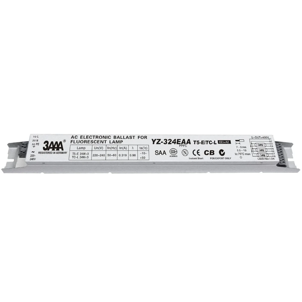 

3AAA YZ-224EAA YZ-324EAA T5-E 220V 2*24W 3*24W T5 Electronic Ballasts For T5 HO Tube Fluorescent Lights Aquarium Lamp Rectifier