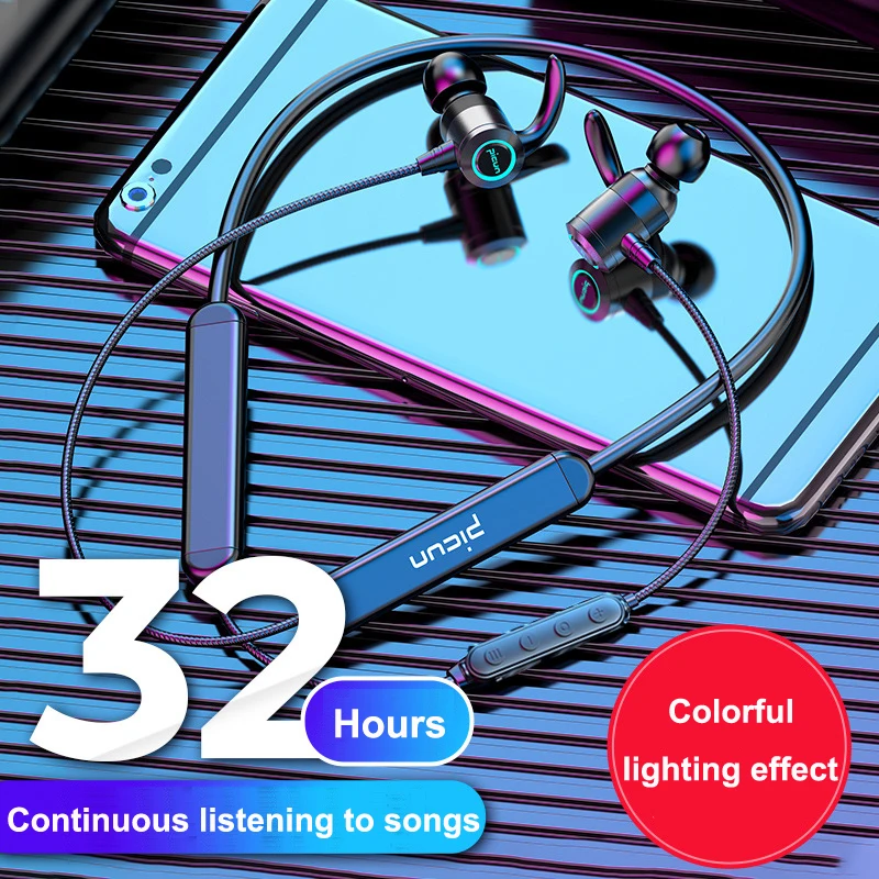 Новейшие спортивные bluetooth беспроводные наушники IPX7 гарнитура RGB светодиодный 7