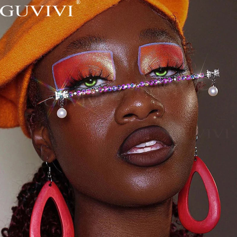 One Piece Rhinestone Eyeglass Frames Diamond Sunglasses For Women Eye Glasses Men Eyewear Decoration | Аксессуары для одежды