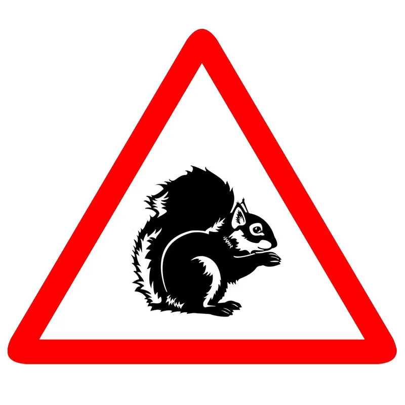 

Personalized Decals Warning Squirrel Animal Car Sticker Cars Accessories PVC Body Decoration Waterproof Sunscreen Decal 11*9cm