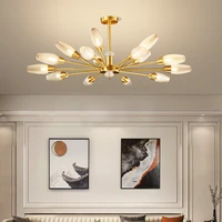 all copper modern chandelier light luxury atmosphere home nordic style bedroom diningroom lamp living room decorative chandelier